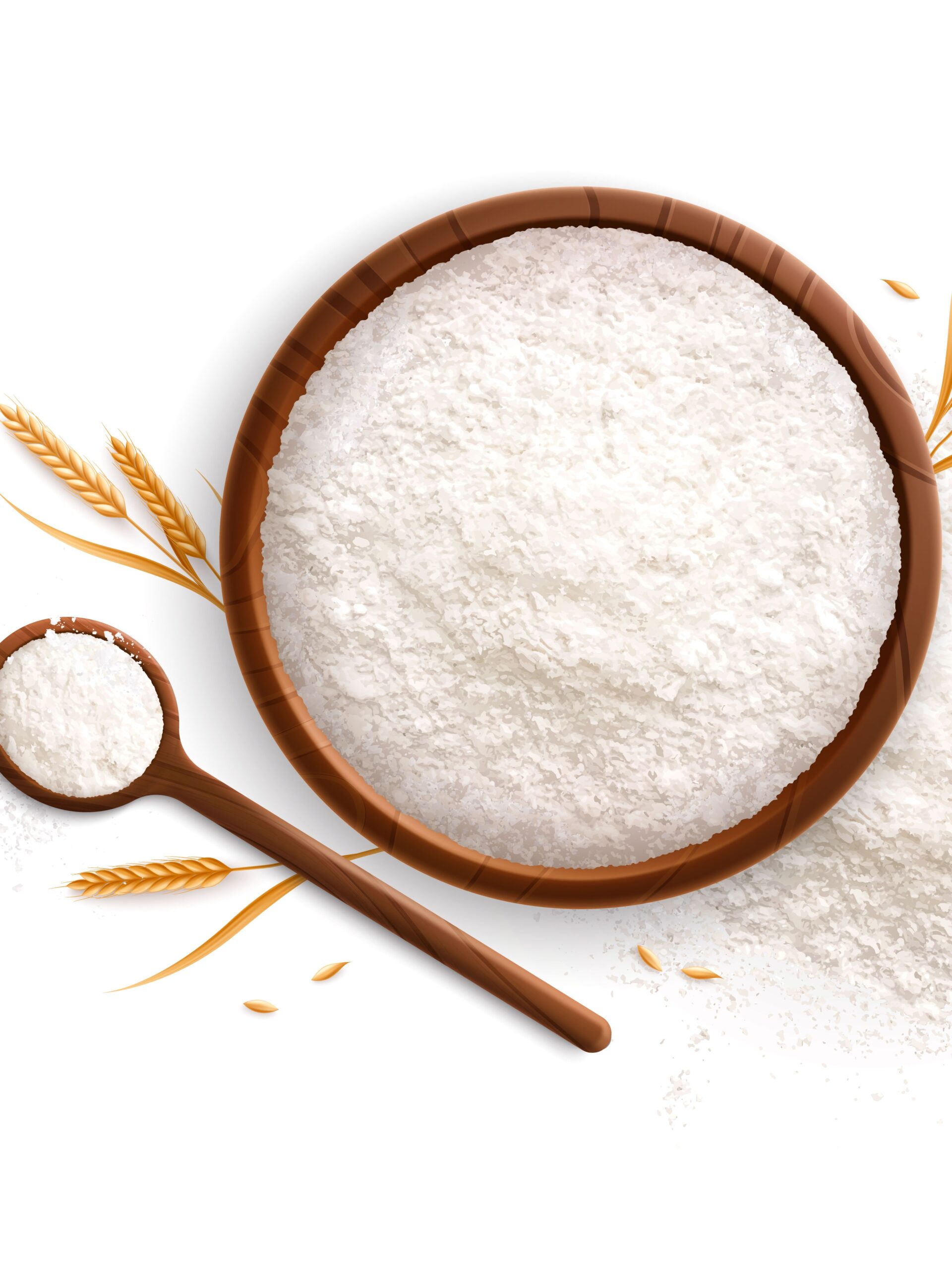Wooden Spoon Flour Composition
